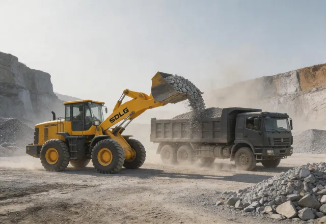 SDLG loader quarry application
